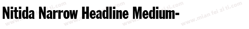 Nitida Narrow Headline Medium字体转换